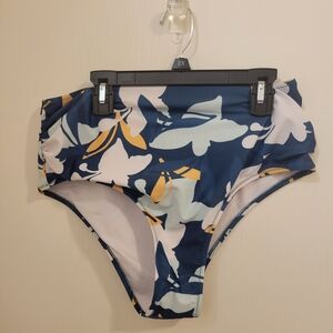 Floral High-Waisted Bikini Bottom